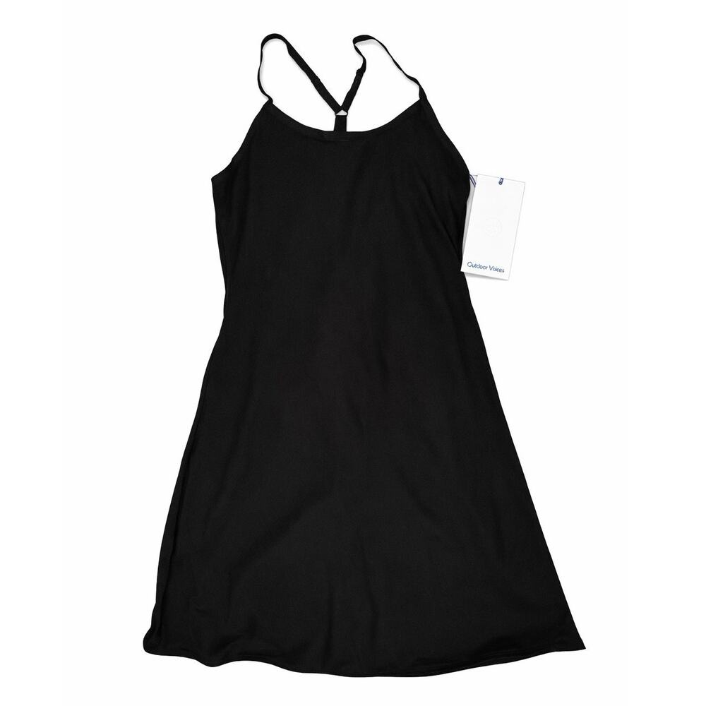 Outdoor Voices Exercise Dress Sz XS Built-In Shorts and Bra NWT blue black green - Picture 5 of 13